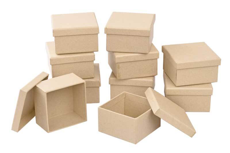 Lot de boîtes en papier mâché robuste, 10 boîtes 7,5 cm. acheter