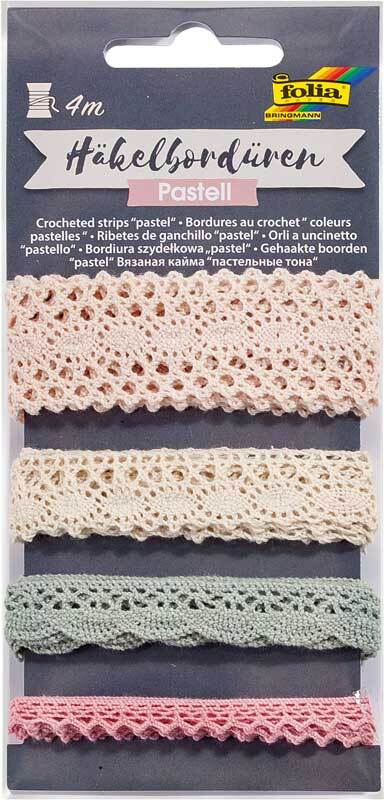 Bordures crochet&#xE9;es - 4 m, pastel