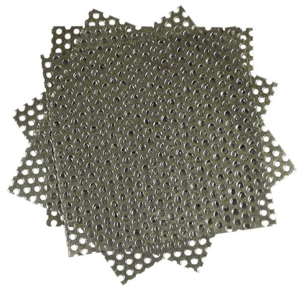 Tôle perforée galvanisée - 0,7 mm, 20 x 10 cm
